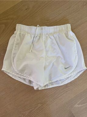 Nike White Women's Athletic Shorts with Elastic Waist